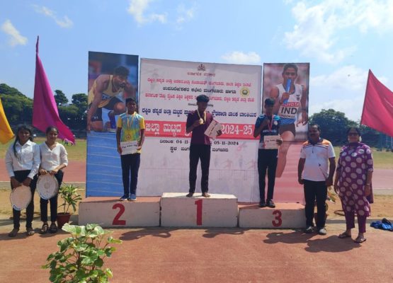 Wins third place in dakshina kannada sports athletics